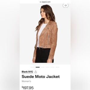 Blank NYC suede Moto jacket
